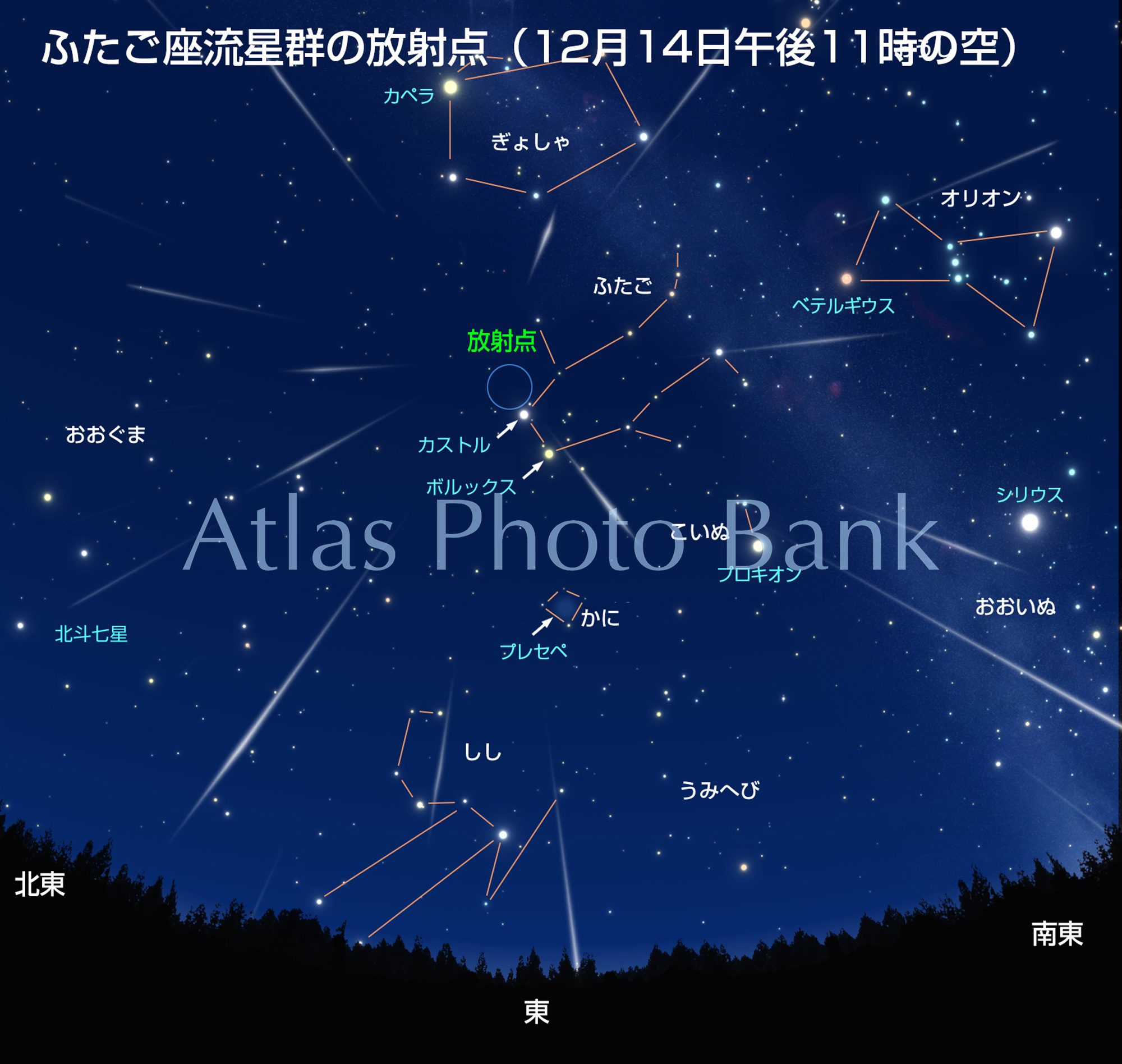 CMP-124-ふたご座流星群の放射点