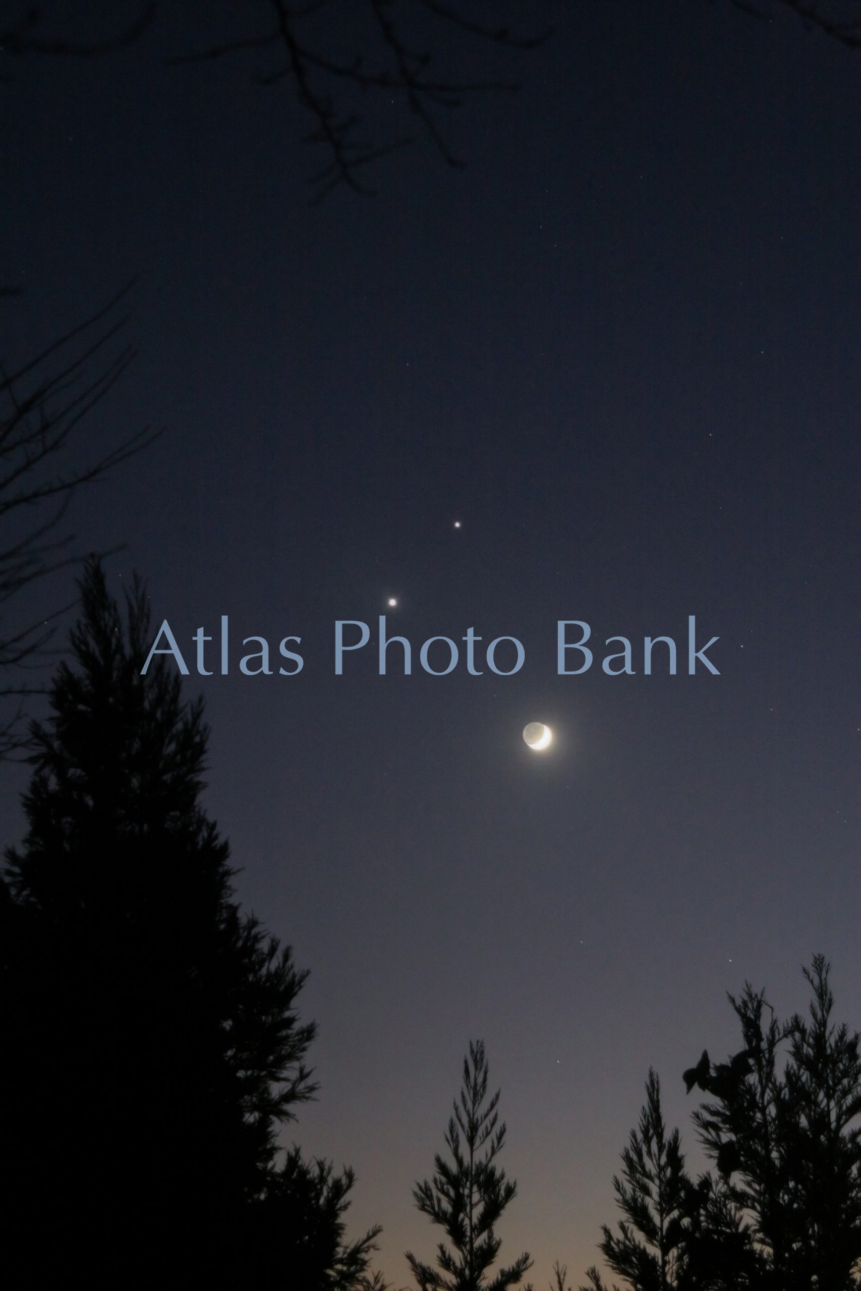 AAP-032-夜空のスマイルマーク･月金星木星2008年