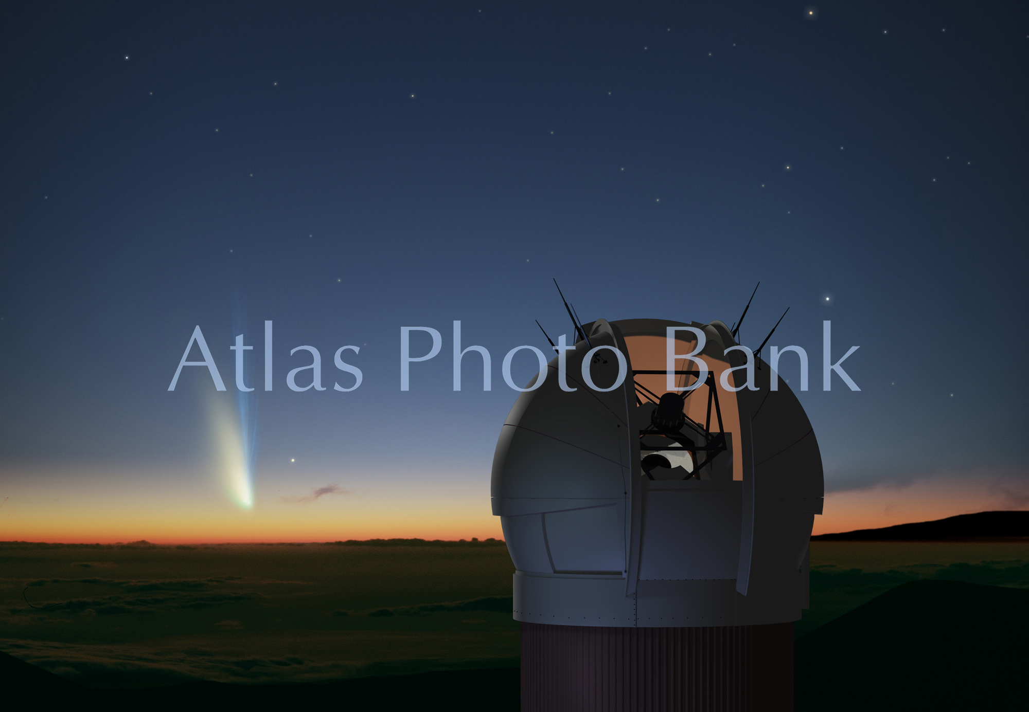 CMP-106-パンスターズ彗星とパンスターズ望遠鏡イメージ