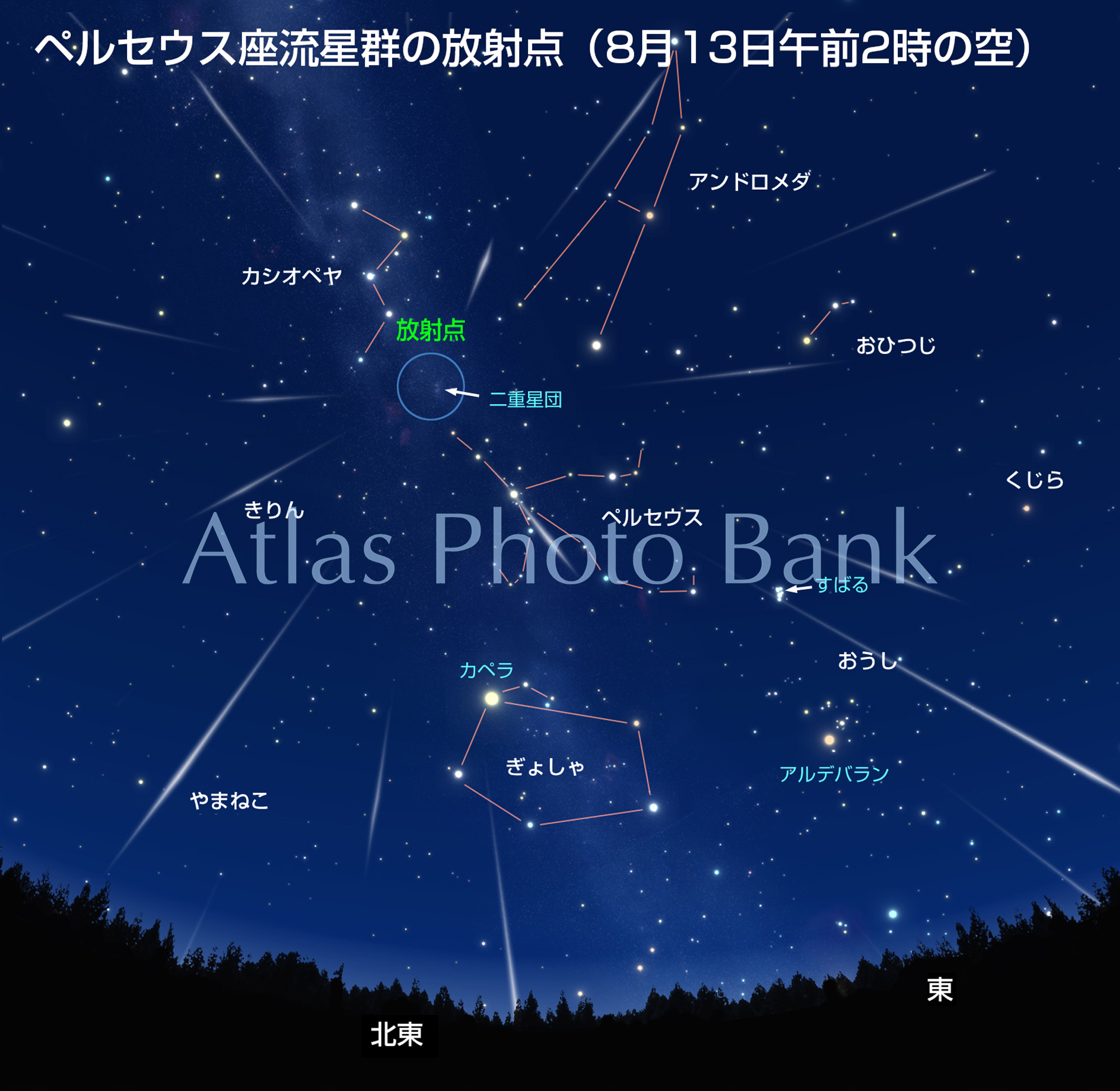 CMP-121-ペルセウス座流星群の放射点