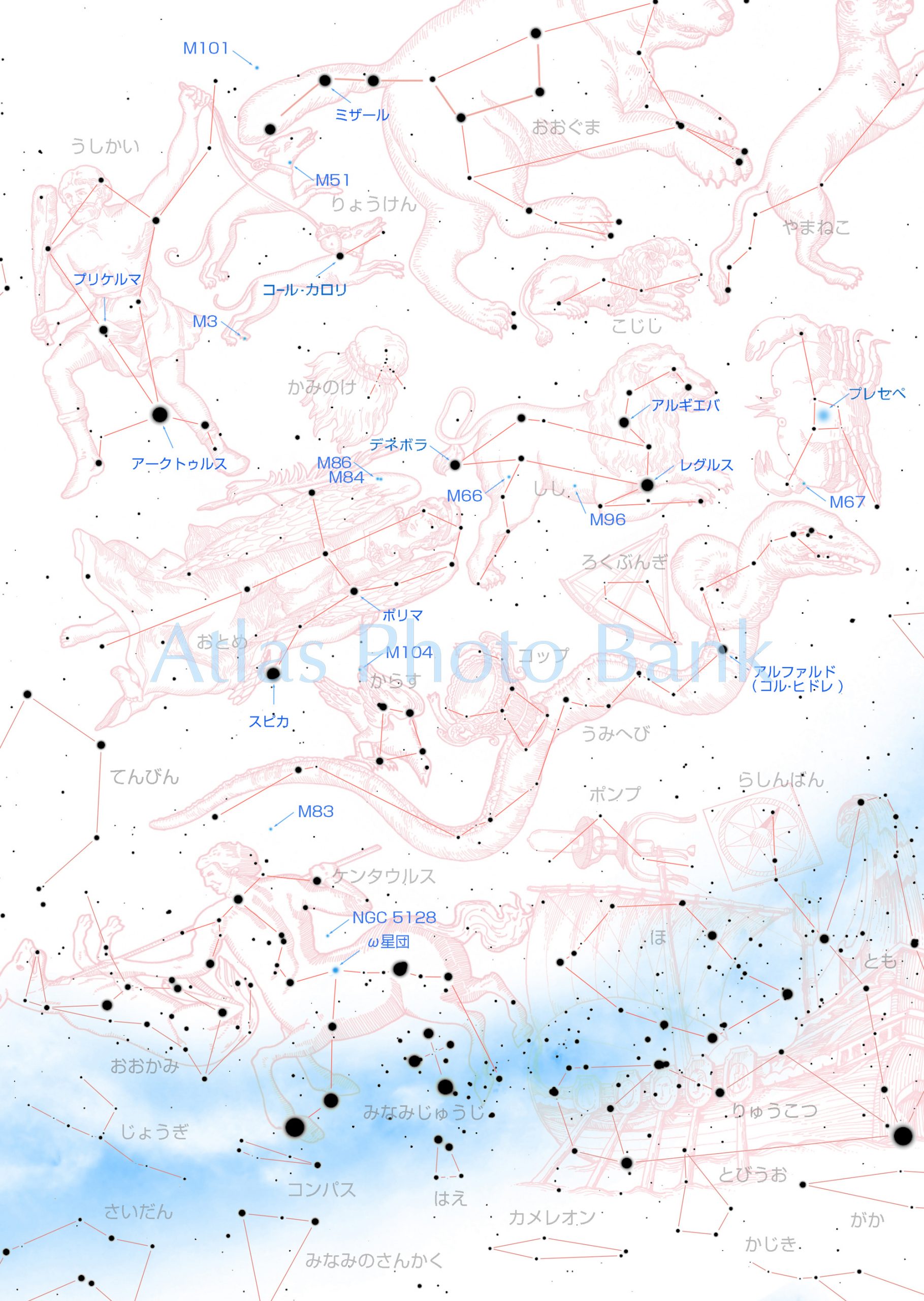 CR-4SF-025-春の星座-白図