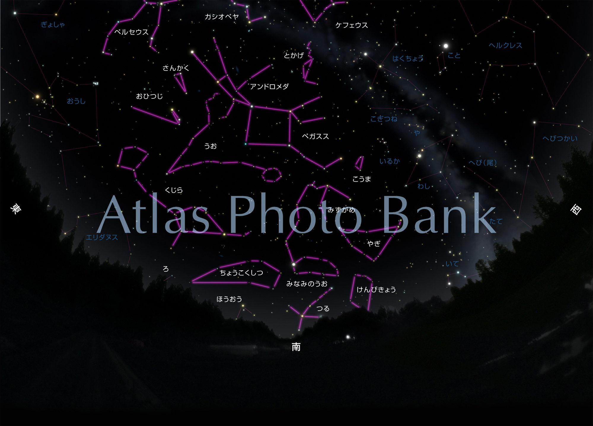 CR-4SF-033-秋の星座-星座線のみ