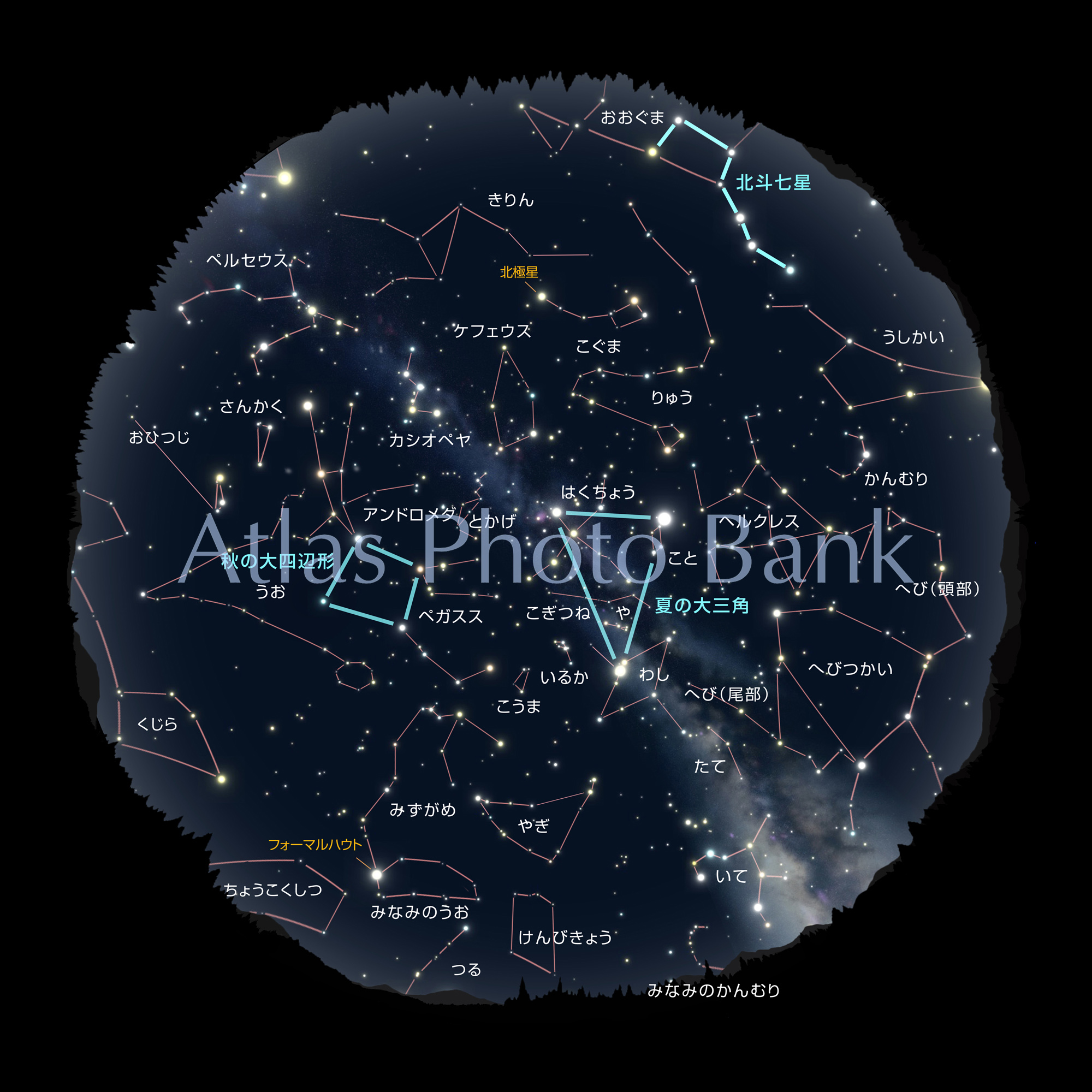 CR-ALLF-014-9月15日午後9時の星座全天