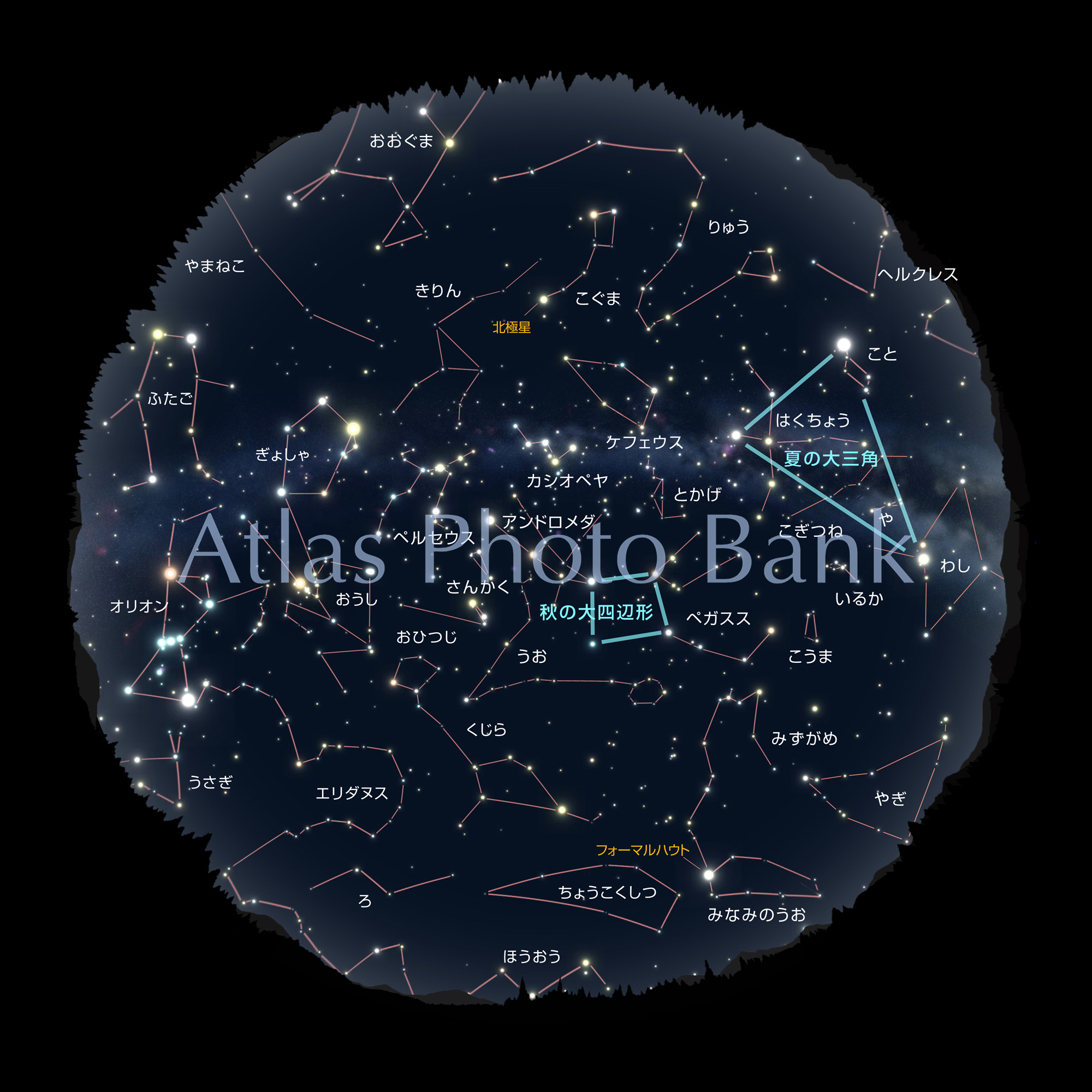 CR-ALLF-016-11月15日午後9時の星座全天