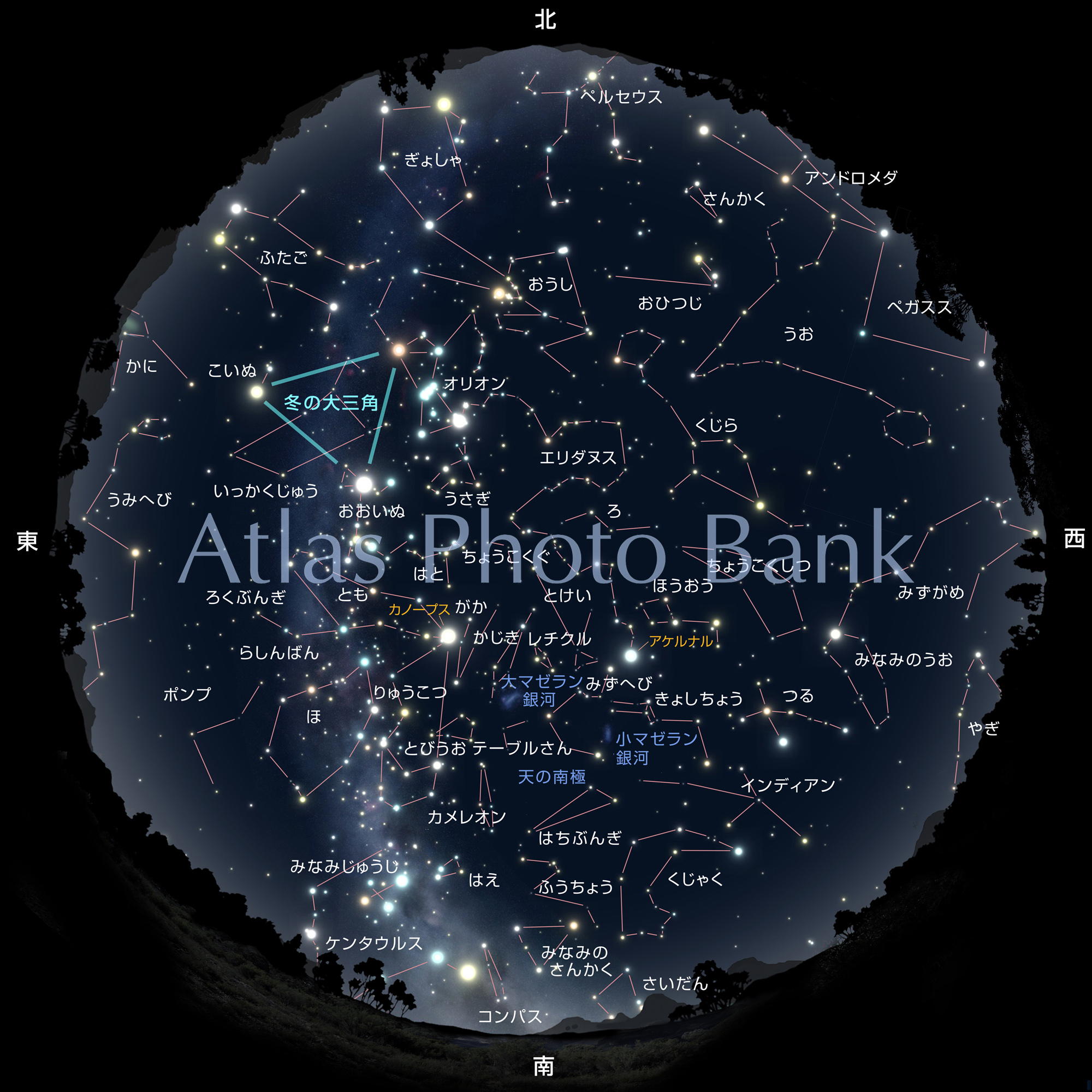 CR-ALLF-019-南半球の星空12月頃の真夜中