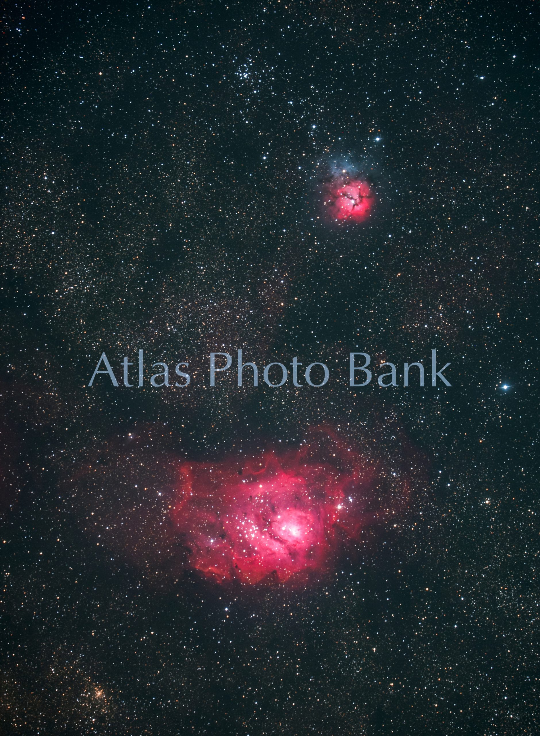 CR-SMP-070-M8干潟星雲とM20三裂星雲-いて座の散光星雲