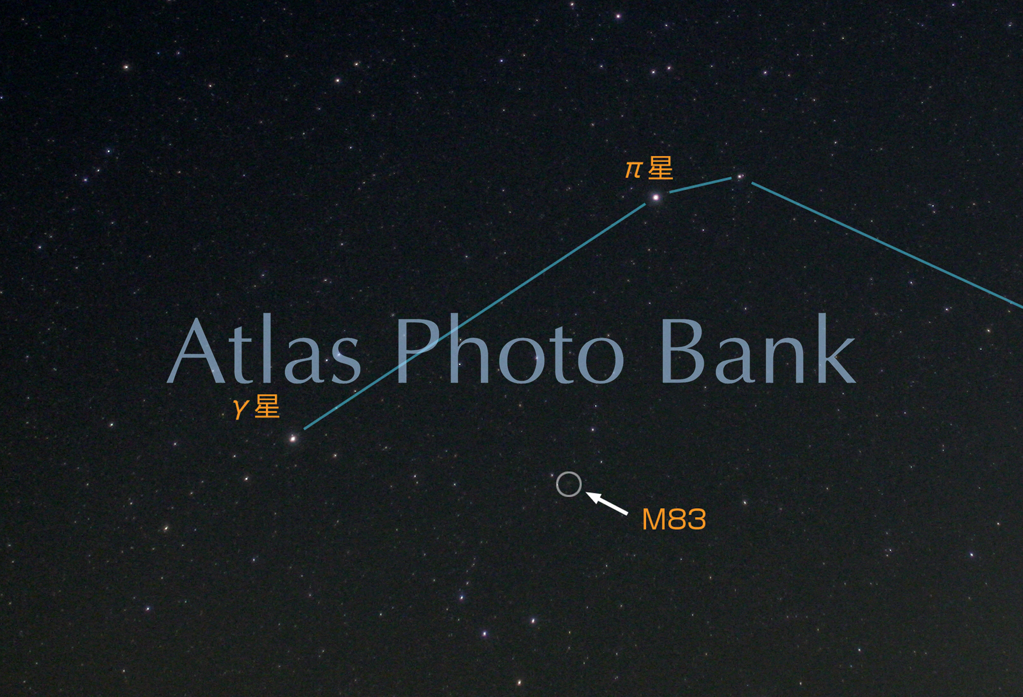 CR-SSP-027-M83の位置-うみへび座の銀河