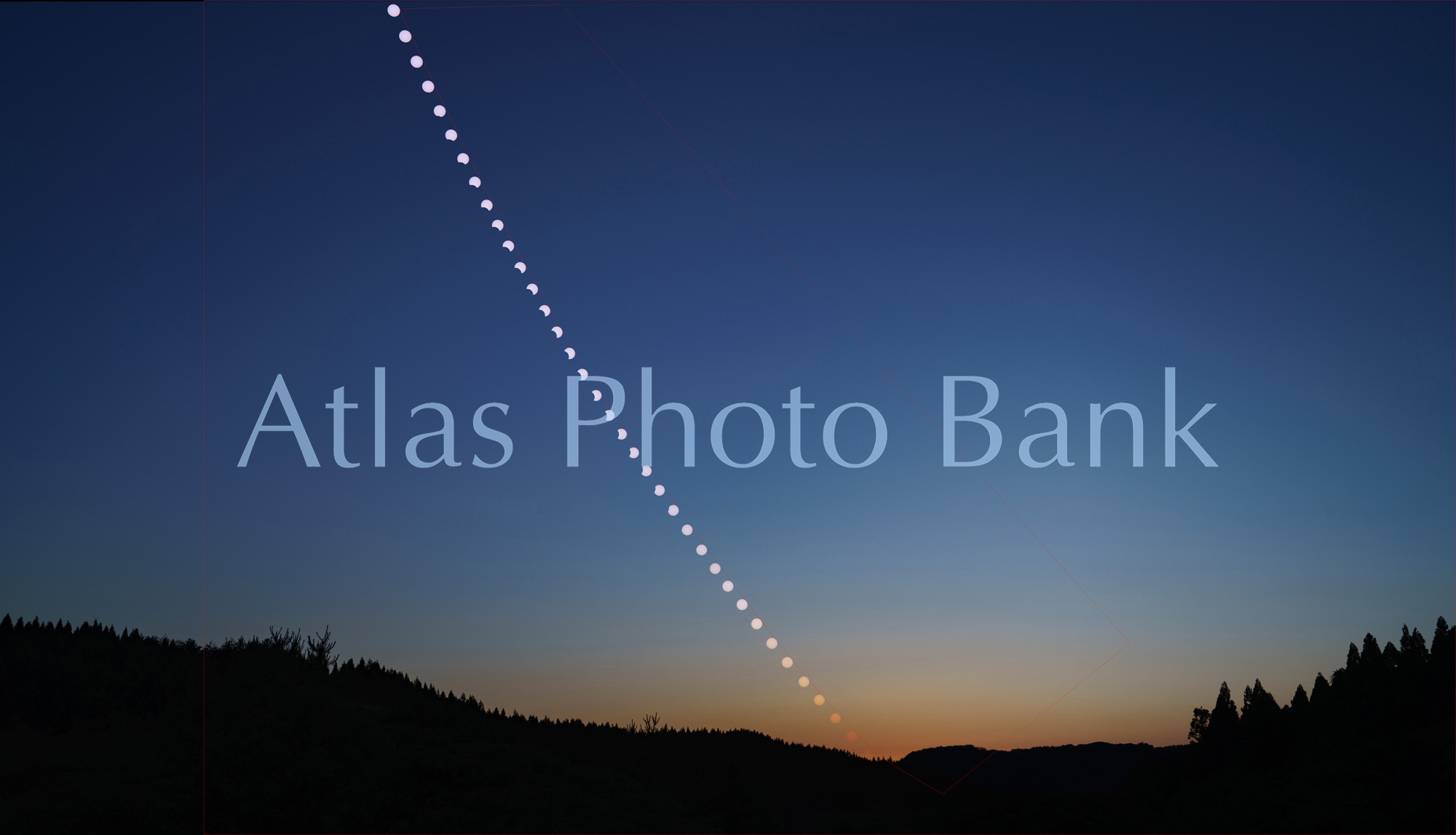 EEP-096-部分日食のコマ撮り合成画像・2020年ポーラースター神林にて