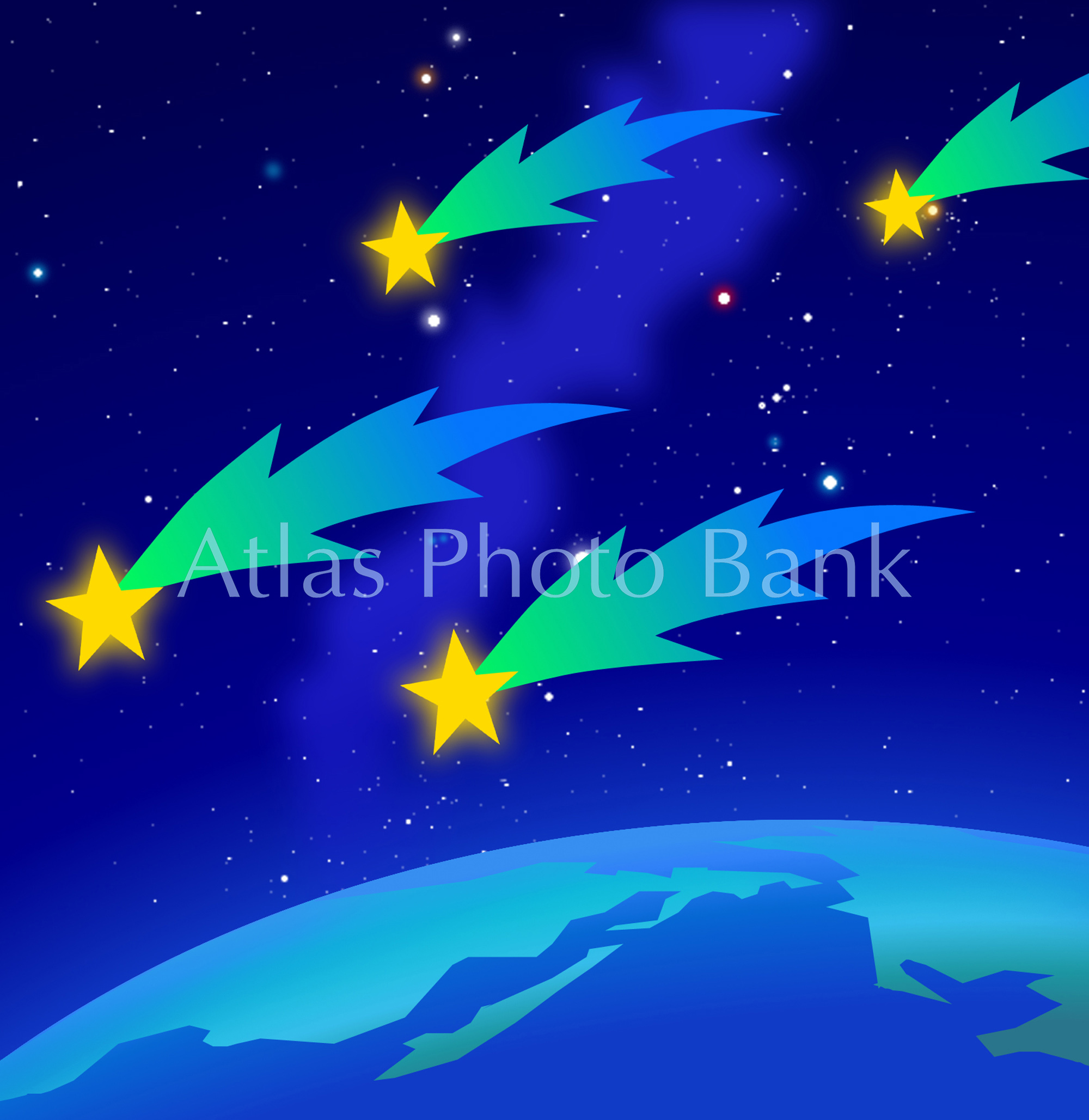 EF-085-流星イラスト-ハンディー目次イラスト