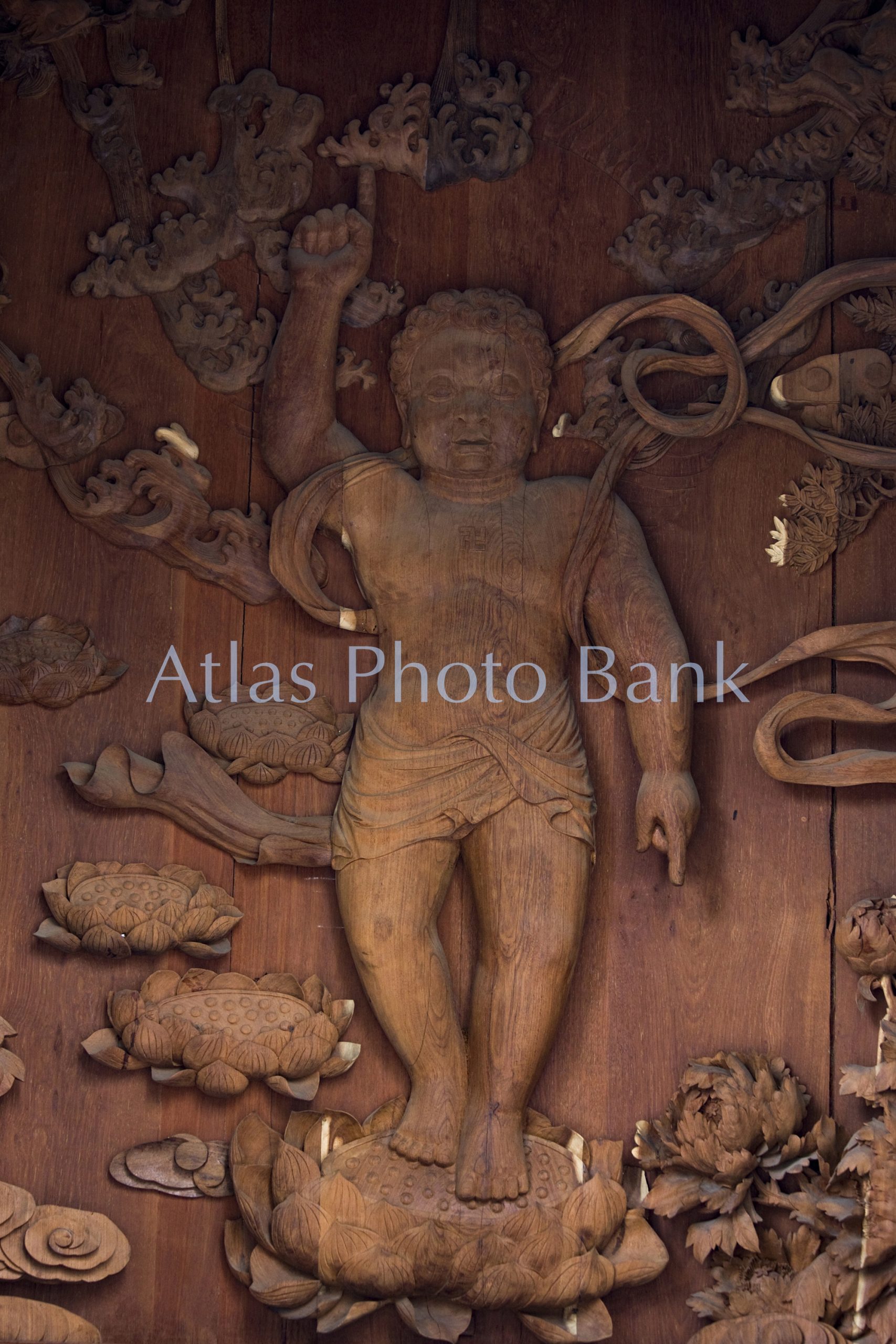 LSP-167-扉に描かれた誕生釈迦仏立像