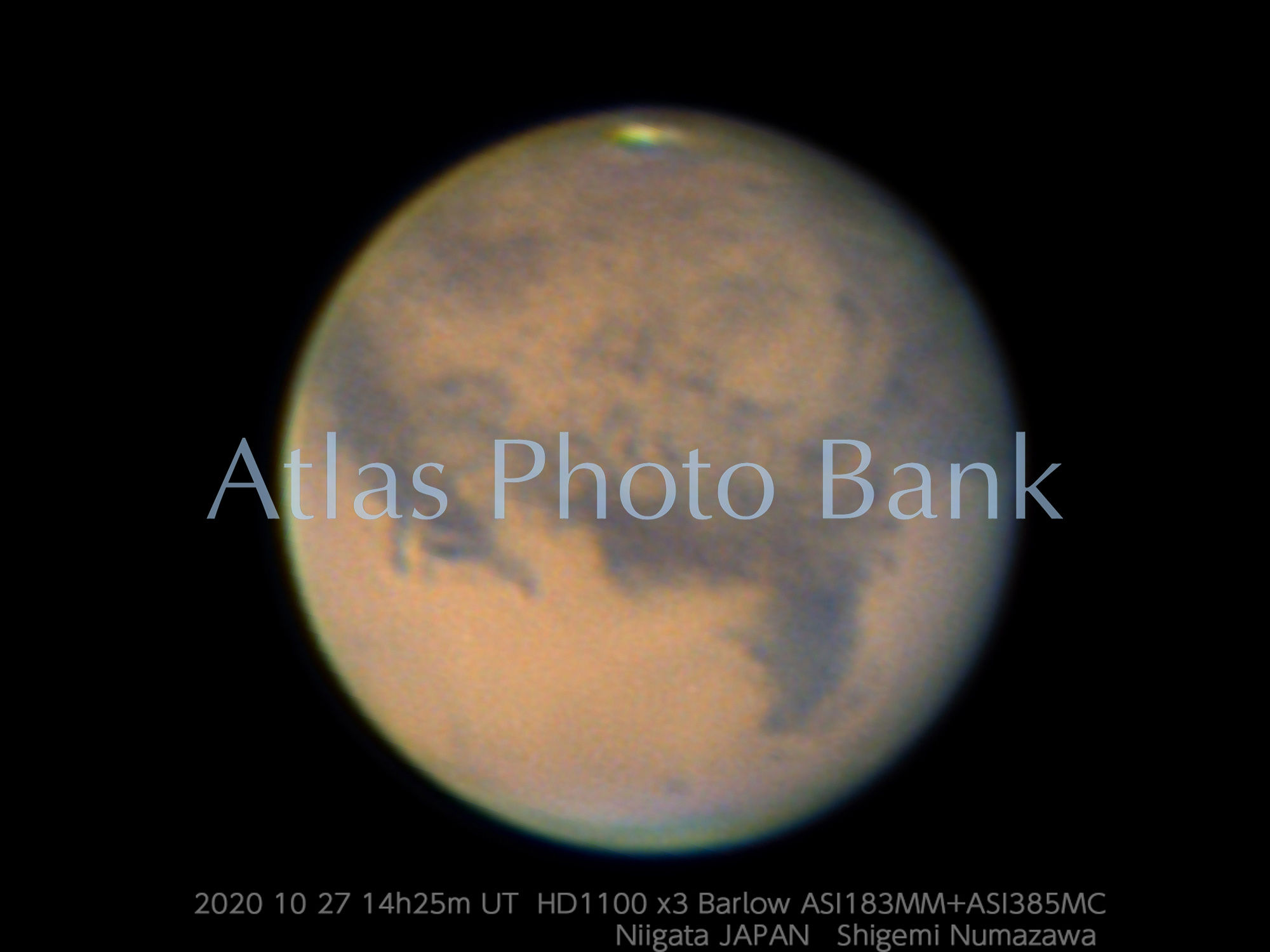 SOP-027-2020年の最接近後の火星（大シルチス･キムメリア人の海）