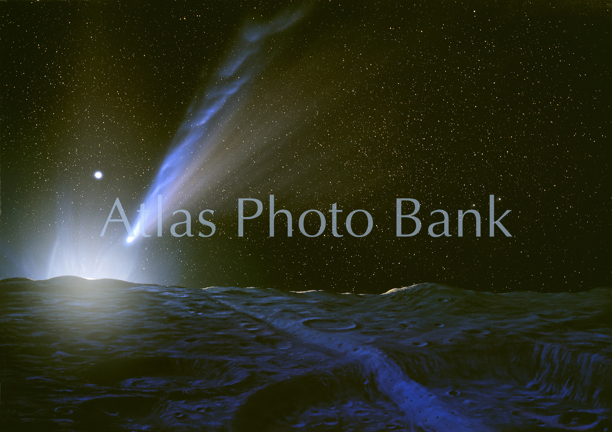 SS-017-水星表面から見た彗星