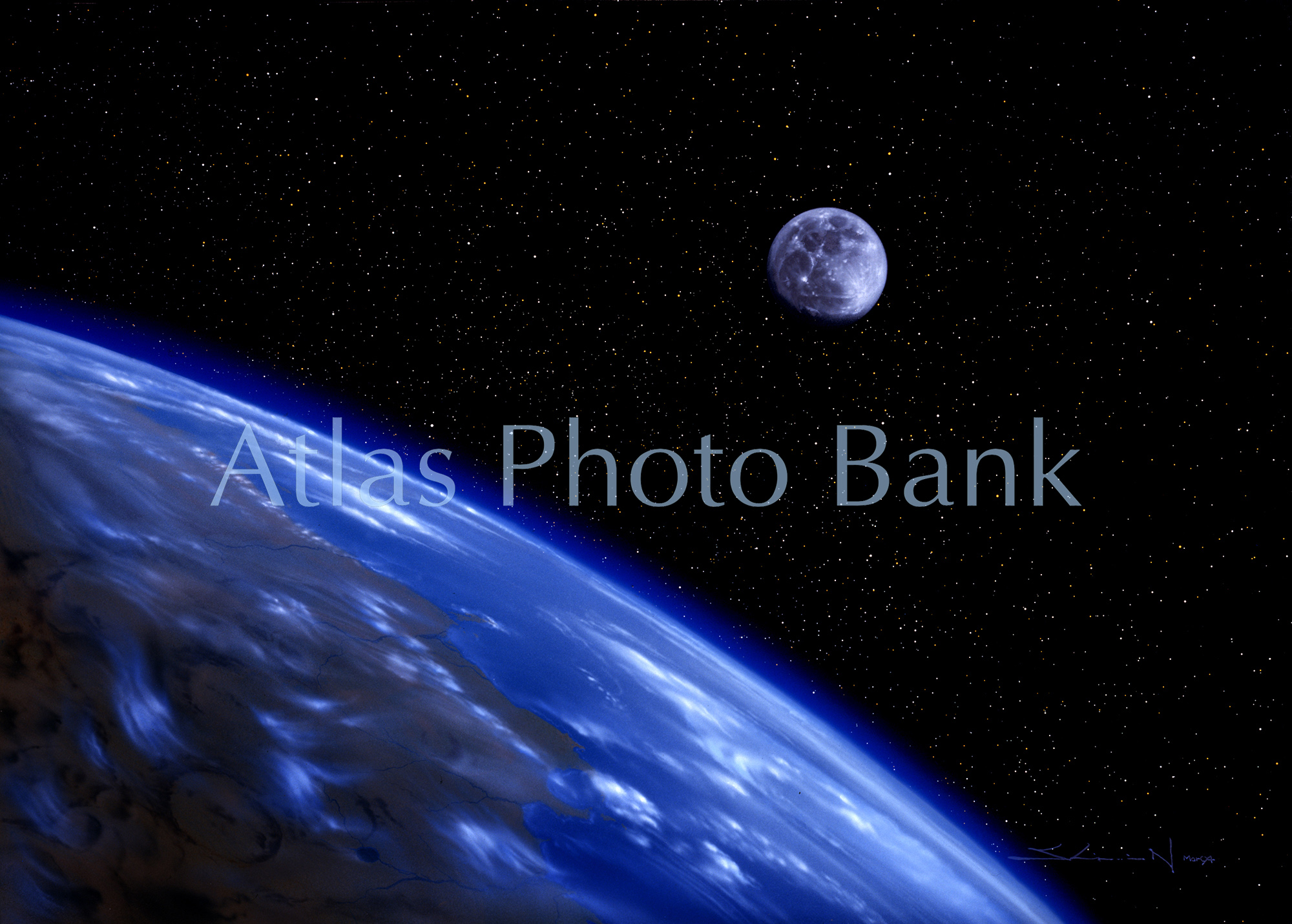 SS-068-現在の地球と月-月-現在