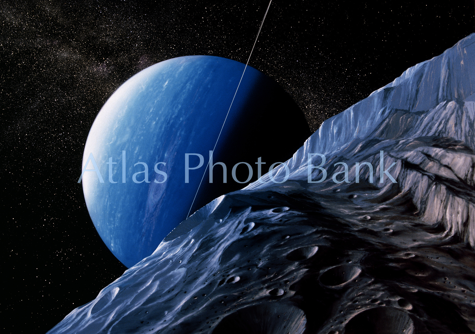 SS-132-1-衛星ミランダから見た天王星