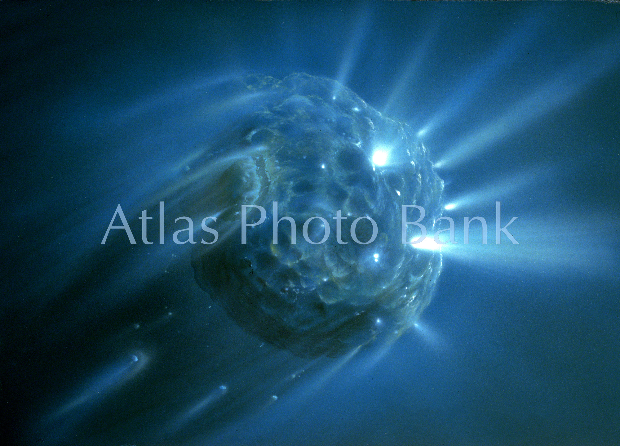 SS-158-ガスを噴き出す彗星の核